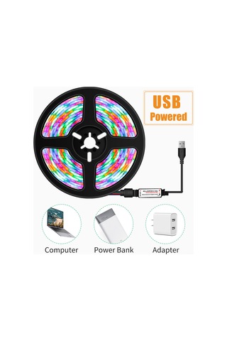 Dianziye 4m Rgb Su Geçirmez Led Işık Şeridi - 16 Renkli Kumanda Kontrollü Dinamik Modlar İle İç/dis Bahar Dekorasyon Aleti