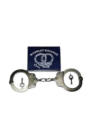 Masolet Polis Kelepçesi, Zincirli Çelik Kelepçe Gri