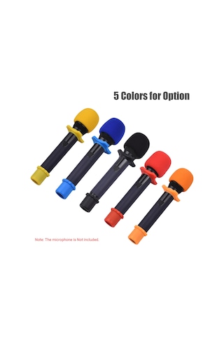 Ruicoo Mikrofon Koruma Seti: Köpük Rüzgar Koruması + Silikon Kayma Engeli + Dürtüye Dayanıklı Uç Kılıfı Mavi