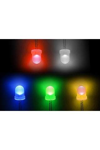 5 MM Led Seti 5 Renk Elektronik Işık Kaynağı Lamba Gösterge Uyarı Sinyali 100 Adet