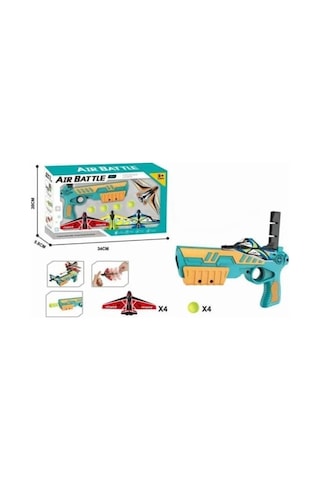 Uçak Ve Top Atan Büyük Kutuda Tabanca Periyedi