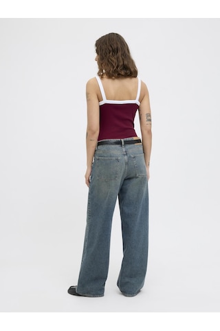 Streç Kalip Nakis Islemeli Kare Yaka Bluz - Fifi - 12276337 Cabernet