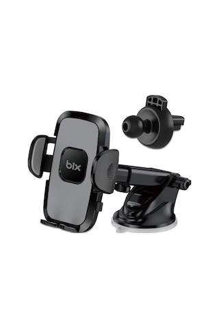 Bix Bxch7 Çift Fonksiyonlu Araç İçi Vantuzlu Telefon Tutucu Siyah