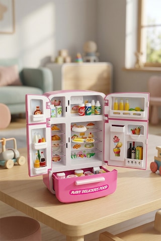 Ogi Mogi Toys Işıklı Ve Sesli Çok Kapılı Buzdolabı Eğitici Rol Yapma Oyuncağı