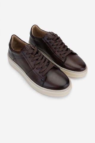 Valmenti Erkek Hakiki Deri Sneakers & Spor Ayakkabı 233 5629 Erk Ayk Y25 Kahve Alkl Kahverengi