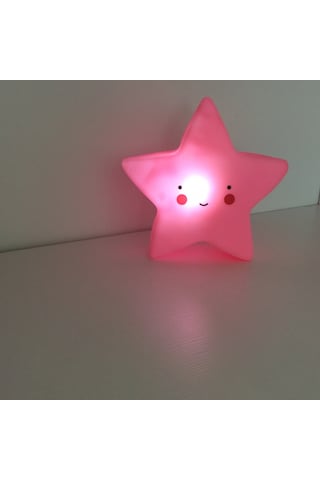 Yıldız Figürlü Gece Lambası Pembe Çok Renkli
