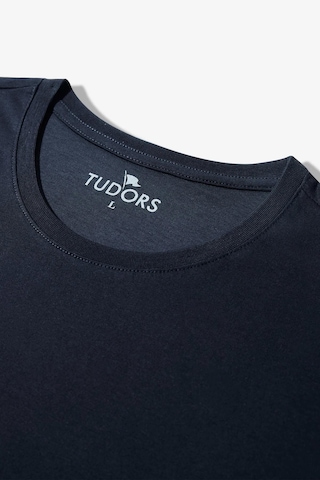 Tudors Unisex 3'lü Paket Lacivert-beyaz-haki Rengi Slim Fit Dar Kesim Pamuk Bisiklet Yaka Tişört-32895 Çok Renkli 3XL
