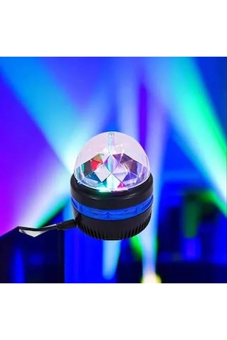 Ledx Yqx-6888 Mini Usb'li 3 Watt Şarjlı Sihirli Rgb Led Disko Topu