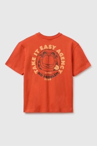 United Colors Of Benetton Erkek Çocukgarfield Baskı Detaylı Yuvarlak Yaka T-shirt Kırmızı 6-14 Yaş-2823 KIrmızı