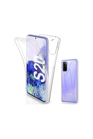 Galaxy S20 Kılıf Zore Enjoy 360 Derece Tam Kaplayan Silikon Kılıf Renksiz