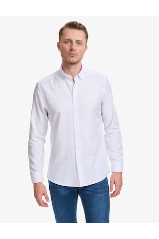 Pierre Cardin Erkek Beyaz Gömlek Desenli 50325365-vr013