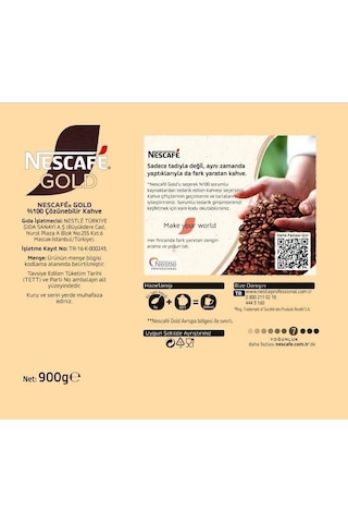 Nescafe Gold Kahve Teneke 900 Gr X 6 Adet Çözünebilir