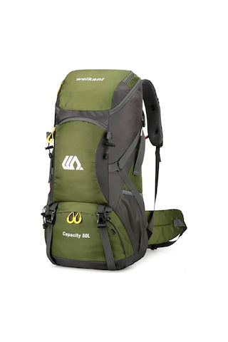 Dianziye 50l Dayanıklı Dağcı Çantası - Kamp Ve Yürüyüş İçin Ergonomik Sırt Çantası Asker Yeşili Yeşil