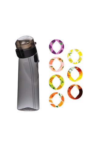 Aromalı Ve 7 Aroma Kapsüllü Su Şişesi Air Water Up Şişesi Buzlu Siyah 650ml Air Starter Up Seti Kamp İçin Su Bardağı Spo-kk2- Şeffaf Mavi Çok Renkli