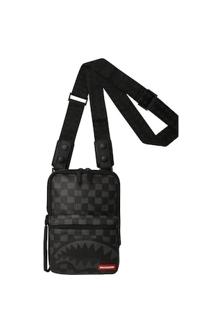 Sprayground Siyah Askılı Çanta Ayarlanabilir Çapraz Askı Ve Fermuarlı Kapatma Omuz Çantası