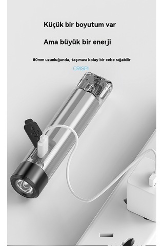 Jianfan Mini Taşın Dışmekan El Feneri Siyah