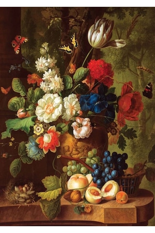 Nova Puzzle 2000 Parça Çiçekler ve Meyveler Natürmort