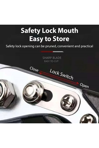 Symbee Sk5 Hızlı Çelik Bahçe Budama Makası - 50mm Kalın Dal Kesici, Dayanıklı, Paslanmaz, Zıplayıcı Kesim