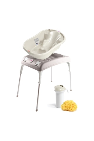 Okbaby Onda Bebek Banyo Seti 4 Parça Kırık Beyaz