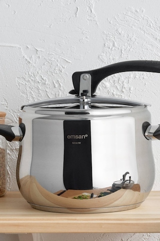 Emsan Burcu 8 Lt Paslanmaz Çelik Düdüklü Tencere