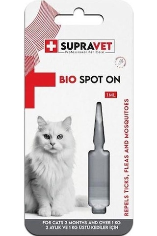 Supravet Kedi Deri Ve Tüy Bakım Dış Parazit İçin Bitkisel Damla 1 Ml