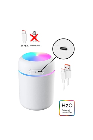 Prime Home H2O 300 ML Ultrasonik Şarjlı Hava Nemlendirici Ve Aroma Difüzörü