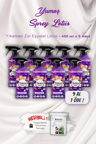 9 Al 7 Öde Yumoş 450 Ml Ev Ve Tekstil Spreyi Lotus Rosıe Hediyeli Tekli