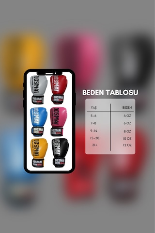 Dosmai Esquize Boks Eldiveni Boks Dişlik Boks Bandaj Seti Sarı