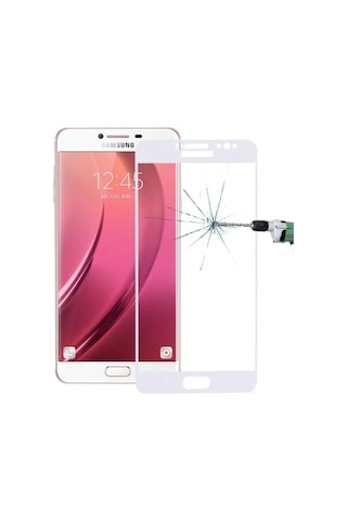 Sm Galaxy C8 J7+ Plus 3d Full Kaplama Kırılmaz Cam Ekran Koruyucu- 5775
