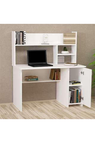 Kalenderdekor1 Kalender Dekor Lucas 120 Cm Çalışma Masası Lc01 Beyaz
