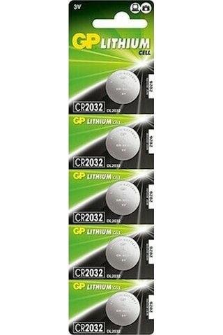 GP CR2032 3V Lityum Blister Düğme Pil 5 x 3'lü