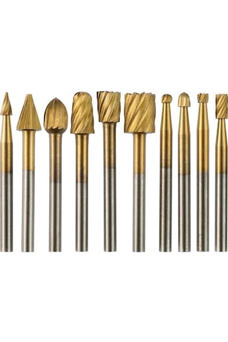 5323 Hobi Gravür Makinası Ahşap Oyma Freze Ucu Seti 10 Parça