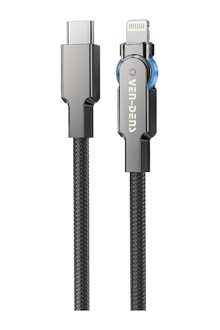 Ven-dens Vd-dc03cl Premium Usb-c Lightning Hızlı Şarj Kablosu 27w - Siyah