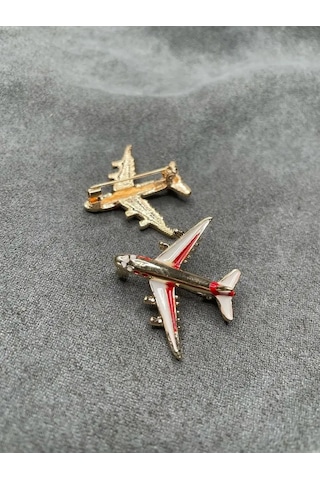 Remove Metal Broş Uçak Havacılık 158261442 Kırmızı