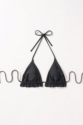 Angelsin Gögüs Aksesuar Detaylı Bikini Üstü Çıkartılabilir Kaplı Siyah