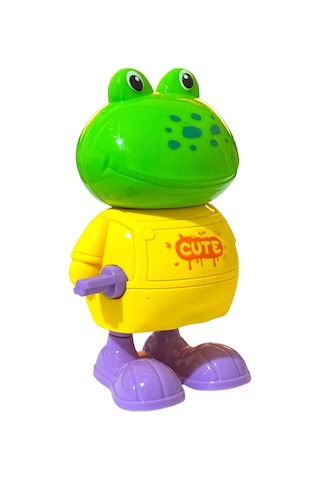 Kurmalı Zıp Zıp Zıplayan Yürüyen Kurbağa 10cm Sarı