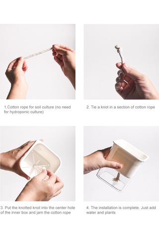 Padalink Otomatik Sulama Özelliği İle Şeffaf İç/ Dış Mekan Bitki Saksısı - Pp+pc Malzeme, 5-7 Gün Sulama Aralığı, Su Seviyesi Gösterimi