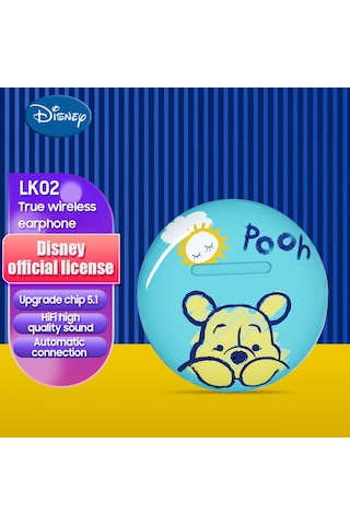 Reedark Disney Lk02 Kablosuz Kulaklık - Bluetooth 5.1, Mikrofonlu, Hıfı Ses, Tip-c Şarj Kutusu, Spor İçin Ergonomik Tasarım Mavi