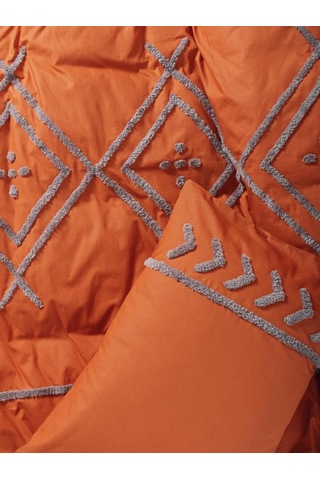 Cotton Box Puf Nakışlı Ranforce Çift Kişilik Nevresim Takımı Lia Çiçekli