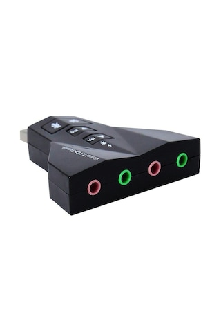 AoGo Harici USB 2.0 Çift Sanal 7.1 3D Ses Kartı