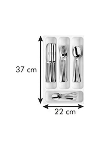 Tescoma Flexispace 899410 Mutfak Gereçleri İçin Çekmece Düzenleyici, Plastik, Beyaz, 37 X 22,2 X 4,5 Sku: Smg8690010560735 Açık Mavi