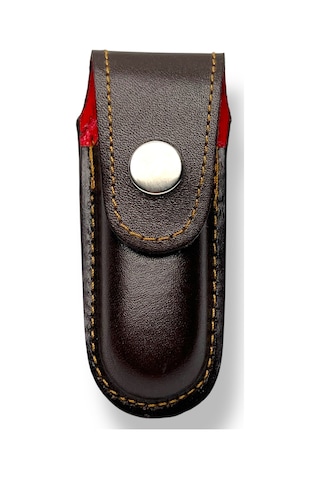 No:1 Kahverengi Deri Çakı Kılıfı Bıçak Kılıfı Kapalı Hali 8cm - 9cm Arası Çakılar İçindir Kahverengi