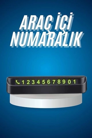 Araç İçi Numaratör Numaralık Oto Cam Kartı Fosforlu Numaratör 50496644