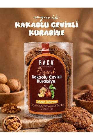 Organik Kakaolu Cevizli Kurabiye 100g