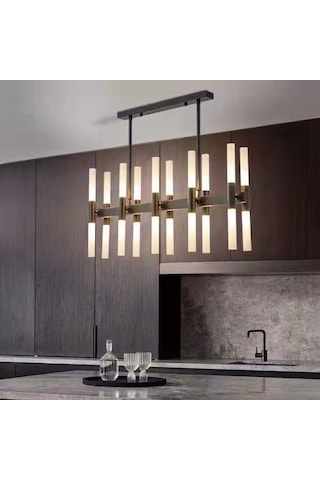 Gold Siyah Metal Led Sarkıt Metal - Siyah