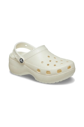 Crocs Classic Platform Glitter Clogw Kadın Terlik 207241 Krem