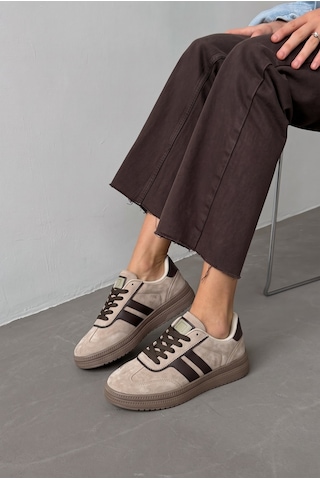 V.S.H Velvet Rota Kadın Vizon-kahverengi Sneaker Spor Ayakkabı - Kadın Günlük Ayakkabı-2521 Vizon/kahve
