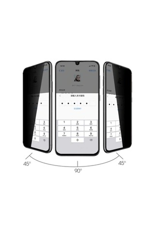 Galaxy M32 Davin 5D Privacy Cam Ekran Koruyucu Siyah