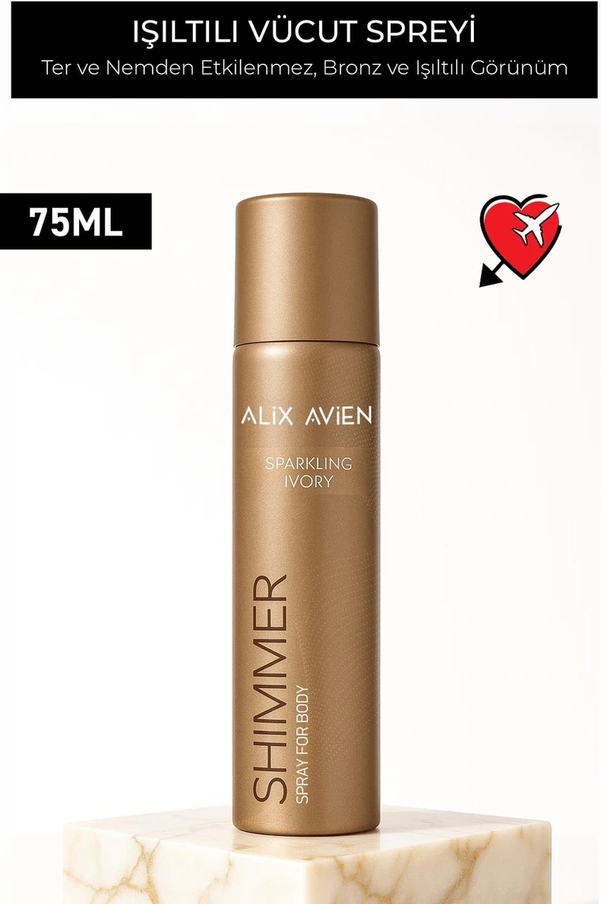 Alix Avien Shimmer Sparkling Ivory Işıltılı Vücut Spreyi 75 ML