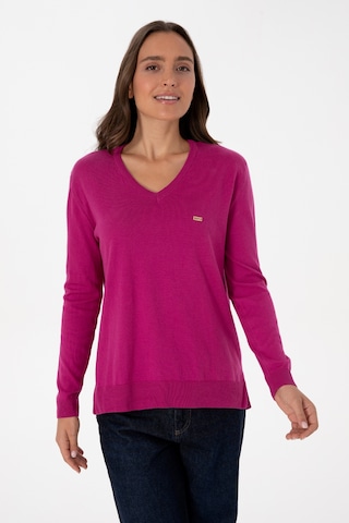 U.s. Polo Assn. Kadın Kazak /triko 50313598-vr252 Fusya Melanj